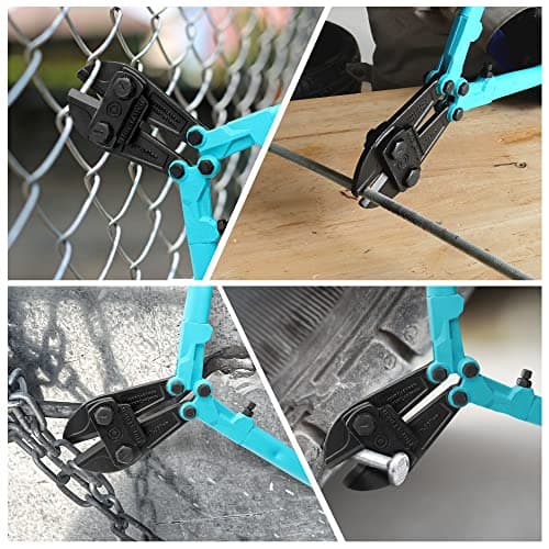 DURATECH 14-inch Heavy Duty Bolt Cutter for Rods, Bolts, Rivets, Chains, and Steel Wires, Bi-Material Ergonomic Rubber Grip Handle, Chrome Vanadium Steel Forged Blade 6