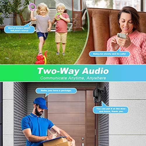 Solar Security Cameras Wireless Outdoor, 2K Battery Powered PTZ WiFi 3MP Security Camera for Home with Spotlight, PIR Motion Detection,Siren, Color Night Vision, 2-Way Talk, SD/Cloud Storage 6