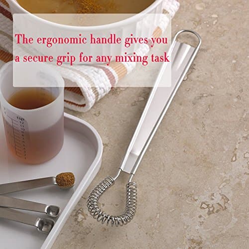 Best Utensils Stainless Steel Mini Egg Whisk Beater Handheld Milk Frother Foamer Foaming Creamy Coffee Mixer Spring Sauce Blender Kitchen Accessories 6