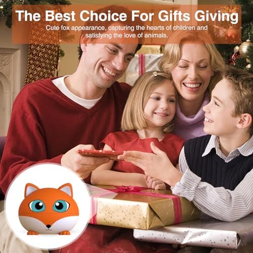 Kids Wireless Earbuds, 85dB Safe Volume, Kids Headphones Bluetooth with Charging Case, Built-in Mic, Touch Control, Waterproof, Earbuds for Boys Girls Teens,Compatible Phones Kindle School Tablet, Fox 6