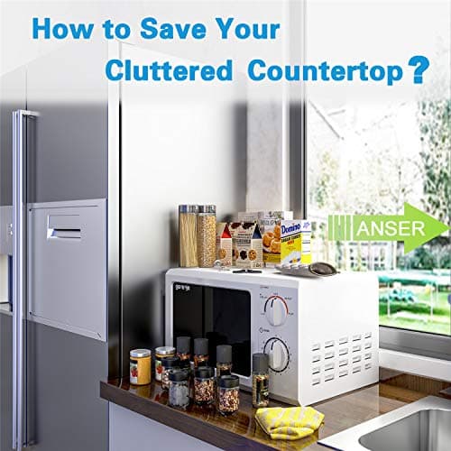 Magnetic Spice Rack, Thipoten Strong Magnetic Shelf with 2 Removable Hooks, Perfect Space Saver for Small Kitchen/ Apartment, Awesome Metal Cabinet for Holding Spices, Jars, Bottle, Beve(Black, 2Pack) 5