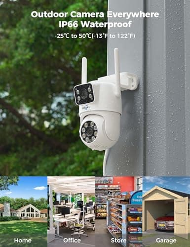 Hiseeu Wireless Security Cameras Outdoor, 5G & 2.4G WiFi Pro, Wireless Home Security Camera System, Dual Lens, 360° Pan & Tilt, Auto Tracking, Color Night Vision, 1TB HDD No Subscription, Need Plug In 9