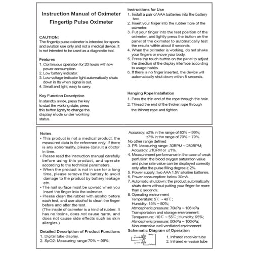 TYNDALL Pulse Oximeter Rechargeable, Oximeter Finger with Pulse and Oxygen, Oxygen Monitor Fingertip, Heart Rate Monitor Finger, Oximetry for Sports Aviation Use Only (Pink) 6