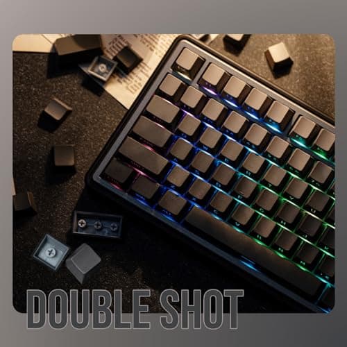 EPOMAKER 133-Key Double-Shot Side-Printed PBT Keycap Set for Mechanical Gaming Keyboard, Compatible with ANSI/ISO Layout, MX-Clone Switches Gateron/Kailh Switch (Smokey Grey, Cherry Profile) 7