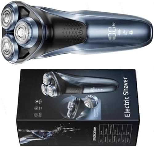 GDKLXL Rechargeable Electric Razor for Men: IPX7 Waterproof Shaver - 1.5H Fast Charge, 4D Flex Precision Blades with Pop-Up Trimmer - Gentle on Sensitive Skin, Travel-Friendly