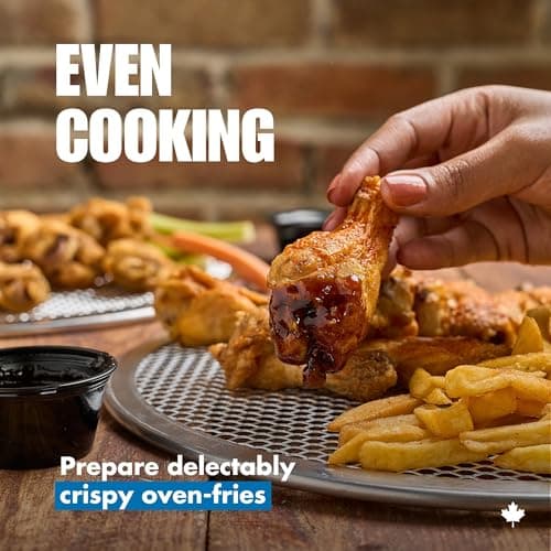 Norjac 14 Inch Pizza Screen, 2 Pack – Aluminum Mesh for Oven, Seamless, Rust-Free, Durable Baking Trays for Crispy Crusts 6