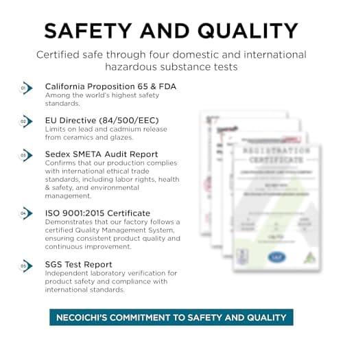 Necoichi Raised Cat Food Bowl – Ceramic Elevated Cat Bowl for Whisker & Neck Fatigue, Dishwasher Microwave Safe – Non-Slip & Anti Vomiting Ergonomic Design (Cats, Extra Wide, 2-Cups Capacity) 11