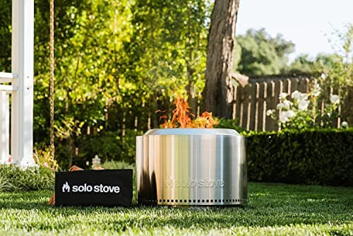 Solo Stove Yukon 2.0, 27 Inch Smokeless Fire Pit with Removable Ash Pan - Wood Burning Portable Stainless Steel Outdoor Fireplace, Stainless Steel, Ideal for 6 or More People, 38 lbs 8