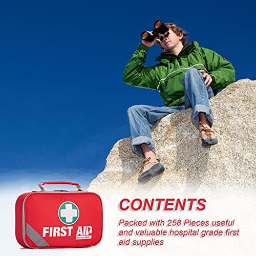 General Medi 2-in-1 First Aid Kit (215 Piece Set) + 43 Piece Mini First Aid Kit -Includes Ice(Cold) Pack, Moleskin Pad and Emergency Blanket for Travel, Home, Office, Car, Workplace 7