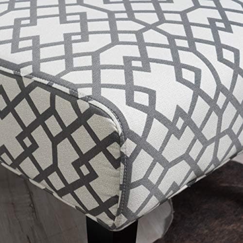 Christopher Knight Home Kassi Fabric Accent Chair, Grey Geometric Patterned 6