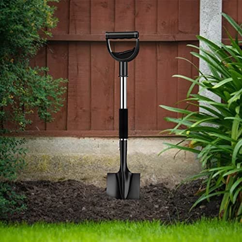 Shovel, Shovels for Digging, 31 inch Small Shovel with D-Handle, Spade Shovels for Camping, Edging, Heavy Duty Metal Compact Shovels, Mini Shove Steel, Black 6