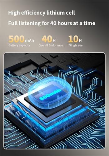 True Powerful Bluetooth 5.4 Open Ear Earbuds, IPX5 Waterproof, LCD Color Screen, Wireless Bluetooth, Non Ear Headphones, Gray 7