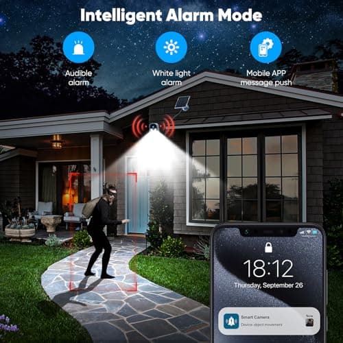 Sofiwaa Security Cameras Wireless Outdoor, 2K Battery Powered Color Night Vision Camera, PIR Motion Detection, IP66 Waterproof, Cloud Storage/Mic-SD, Instant Alert, 2.4GHz WiFi, Solar Camera for Home 6