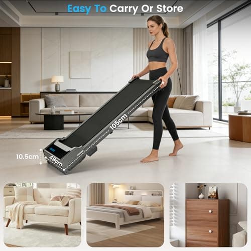 Walking Pad Treadmill for Home - Under Desk Walk Pads with Remote Control Mini Running Portable Electric Machine Adjustable Slim Compact with 0.6-4.0MPH Max up 220 Lbs Modes for Office Small Spaces 6