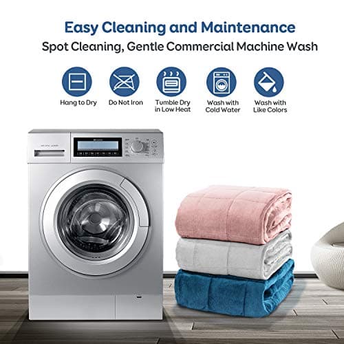 Cottonblue Sherpa Fleece Weighted Blanket 12lbs, Flannel Cozy Plush Blankets, Fuzzy Flannel Bedding Blanket Throw for Twin Full Bed, Minky Soft Blanket for Sofa Bed 48 x 72 inches, Blush Pink 7