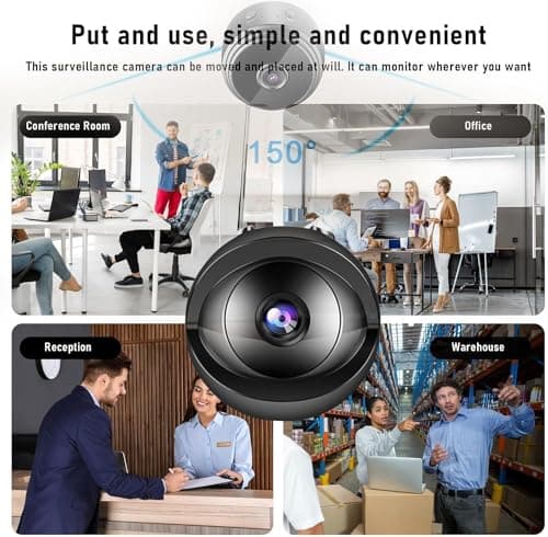 2026 New Magnetic Mini Security Camera 1080p Outdoor and Indoor Use Home Security Camera Night Vision Motion Detection (Black*4) 7