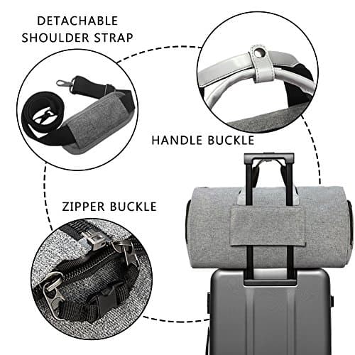 Modoker Convertible Garment Bag with Shoulder Strap, Carry on Garment Duffel Bag for Men Women - 2 in 1 Hanging Suitcase Suit Travel Bags (Grey) 5