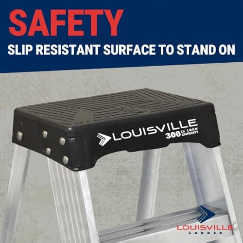 Louisville Ladder 2-Foot Aluminum Step Stool Industrial, 300-Pound Load Capacity, Type IA, AS3002 4