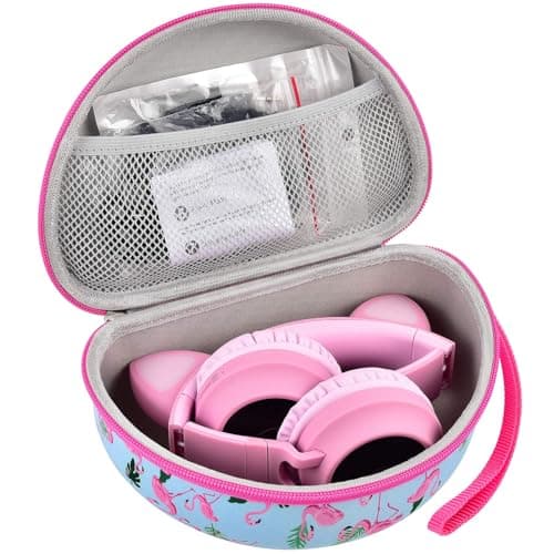 PAIYULE Headphone Case for Riwbox CT-7 Pink/for iClever for ONITOO for TCJJ Cat Ear Wireless Bluetooth for Picun/for FosPower Over-Ear Headphones Headset for Kids-Box Only