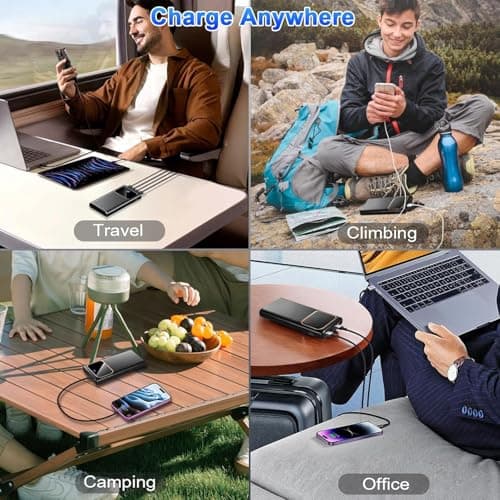 MuGo Portable Charger, 20000mAh Power Bank, 22.5W Fast Charging Battery Pack with USB C/USB A Output, Digital Display Portable Phone Charger for iPhone 16/15/14/13 Pro Samsung Google LG iPad AirPods 6