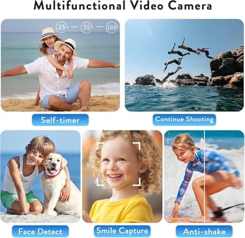 Video Camera Camcorder FHD 1080P 36MP Vlogging Camera for Youtube Video Recorder 3.0" 270 Degree Rotation Screen Video Cameras for Filming with Microphone,32GB SD Card and 2 Batteries 7