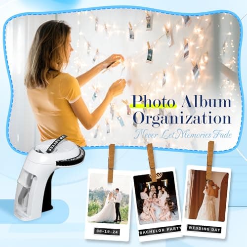 Vixic Embossing Label Maker, Vintage Embossed Label Makers, Old School Embosser Labeler with 9mm 3D Waterproof-Labels, Manual Retro Labelmaker Machine for Home DIY Craft Scrapbook Supplies Office Kids 7