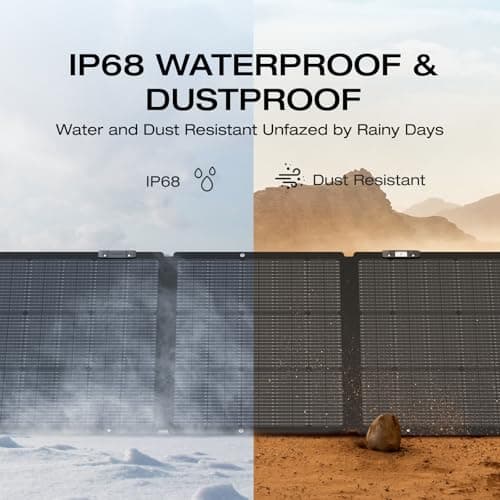 EF ECOFLOW Solar Generator RIVER 2 Pro 768Wh Portable Power Station & 160W Portable Solar Panel LiFePO4 Battery 70 Min Fully Charged, 4×AC, For Camping, RV, Home Backup 6