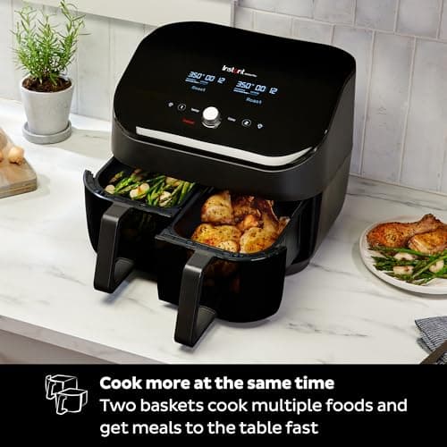 Instant Pot Vortex Plus XL 8QT ClearCook Air Fryer, Clear Windows, Custom Programming, 8-in-1 Functions that Crisps, Broils, Roasts, Dehydrates, Bakes, Reheats, from the Makers of Instant Pot, Black 5