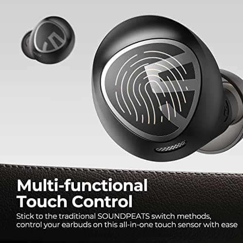 SoundPEATS Free2 Classic Wireless in Ear Earbuds, 30Hrs Playtime Headphones, Bluetooth V5.1 Earphones, Built in Mic for Clear Calls, Touch Control, Single/Twin Mode, Stereo Sound 6