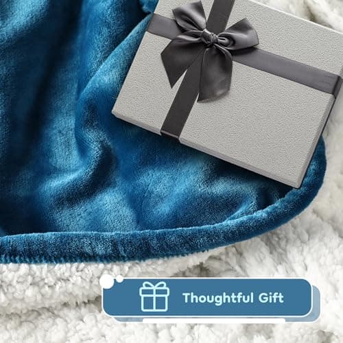 Electric Heated Blanket Full Size 72"x84", Dual-Sided Soft Flannel & Sherpa, LCD Display 10 Heat Settings with 1-12H Timer & Overnight Safe, Bed & Couch, Machine Washable, Lake Blue 8