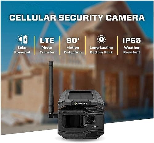 Vosker V150 Solar-Powered LTE Cellular Home Security Outdoor Camera | Motion Activated Sensor Nightvision Wireless Camera | Receive Photos on Your Mobile App with SD Cards and Cleaning Cloth (4PK) 6