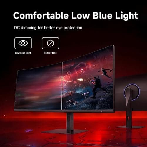XIAOMI 34 inch Curved Gaming Monitor, 180HZ 1ms 1500R WQHD 2K 100% sRGB Desktop LCD Computer Screen PC Vertical HDMI Computer Monitors Ultrawide FreeSync Premium with DisplayPort Adjustable Stand 8