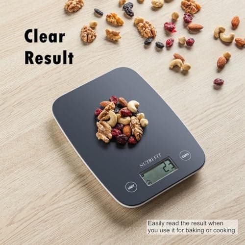 NUTRI FIT Digital Food Scale, 11lb Kitchen Scale Digital Weight, Cooking Scale for Food Ounces and Grams, 4 Units with 0.1oz/1g Precision, LCD Display with Tare Function 5