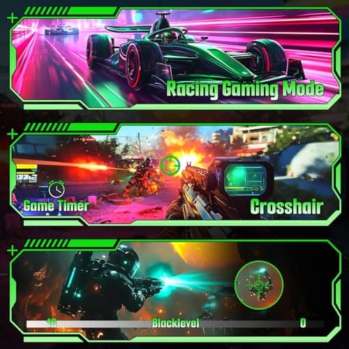 SANSUI 27 Inch Curved Gaming Monitor 240Hz, 2K WQHD 1500R Curved Computer Monitor, 120% sRGB, MPRT 1ms, Freesync, HDR, HDMI*2, DP1.4 * 2,VESA(100 * 100mm) 7