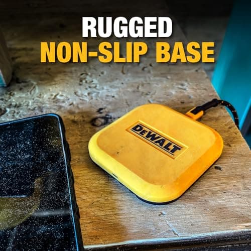 DEWALT Heavy Duty Wireless Charger, 10W Max Fast Wireless Charging Pad Compatible with iPhone 17/16/15/14/13/12/11/X/8 Pro Max Plus Samsung Galaxy S22/S21 AirPods (Type C Cable/AC Adapter Included) 8