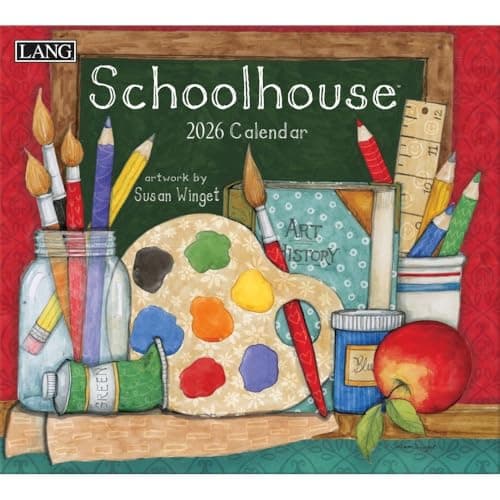Lang, Schoolhouse 2026 Wall Calendar by Susan Winget, 13.4'' X 12'', 12-Month Calendar with Stapled Binding