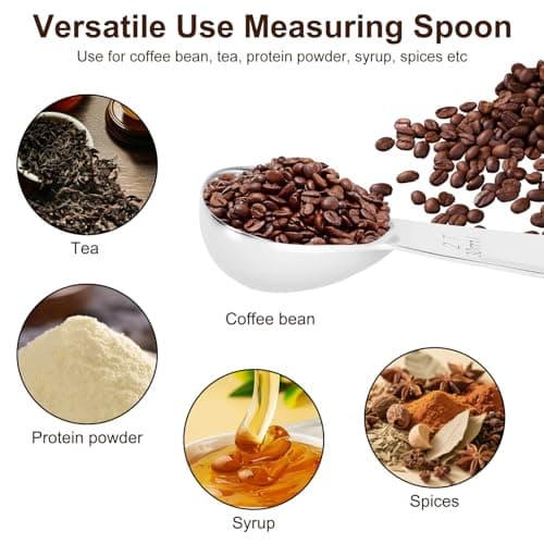 2Pcs Coffee Scoops, Premium 18/8 Stainless Steel Coffee Spoons, Set of 2 Short Handled (1 Tablespoon & 2 Tablespoon) Coffee Measuring Spoon for Ground Coffee, Tea and Powder by ES NATAURA 7
