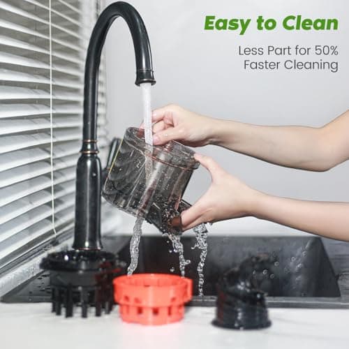 Cold Press Juicer, Slow Masticating Machines with Extra Large Feed Chute Fit Whole Fruits & Vegetables Easy Clean Self Feeding Effortless for Batch Juicing, High Juice Yield, BPA Free, Black 7