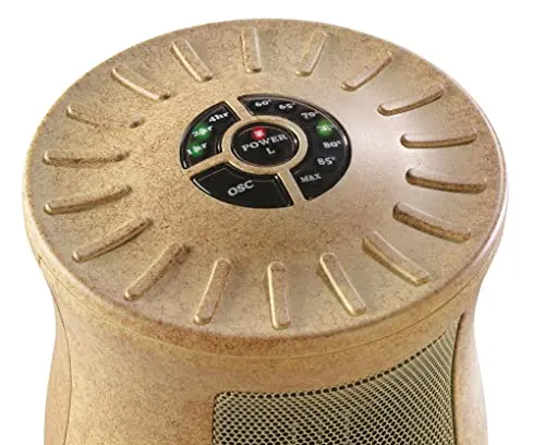 Lasko Oscillating Designer Series Ceramic Space Heater for Home with Adjustable Thermostat, Timer and 2-Speeds, 16 Inches, 1500W, Beige, 6405 9