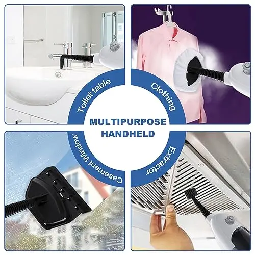Steam Mop Cleaner 10-in-1 with Convenient Detachable Handheld Unit, Laminate/Hardwood/Tiles/Carpet Kitchen - Garment - Clothes - Pet Friendly Steamer Whole House Multipurpose Use 5