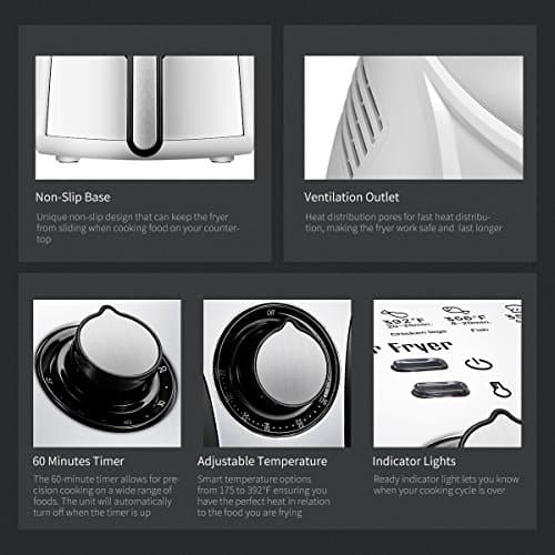 COMFEE' MF-TN2501-White MFTN-2501W Air Fryer, 2.6Qt, 01.White 6