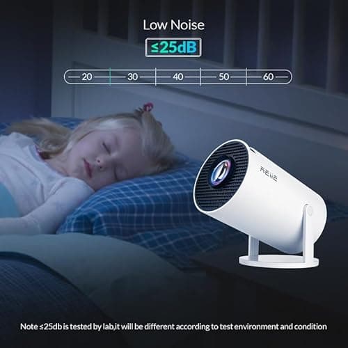 2025 Upgraded HY300 PRO+ Mini Portable Projector,Smart Projector with Android 11.0, 200 ANSI Lumens, Short Focus, WiFi6 + BT5.0, Support 4K 1080P Decoding, for Outdoor Camping,Home Theater 5