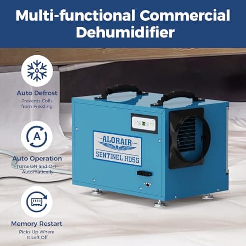ALORAIR Wi-Fi Crawlspace Dehumidifier, 113 Pint with Drain Hose for Crawl Space, Basement, Commercial and Water Damage Restoration, Compact and Portable, Auto-Defrost 9