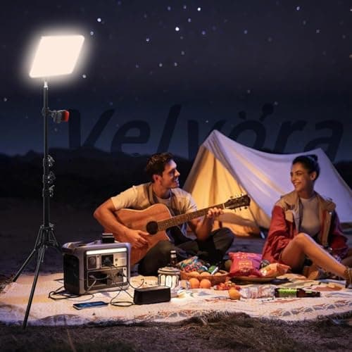Velvora LED Video Light Kit, 2-Pack Studio Lights for Video Recording with 60" Extendable Tripod Stand & Phone Holder, 2700K-7500K Bi-Color Dimmable Photography Lighting for YouTube, TikTok, Zoom 5