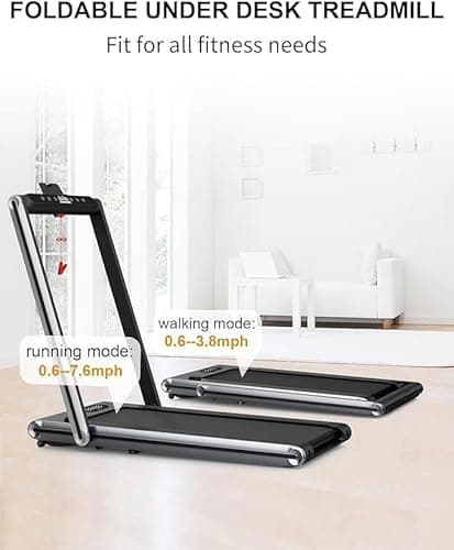 Walking Pad Treadmill - Treadmills for Home & Office - Portable Treadmill with Remote Control, LED Display, 265 LB Capacity, Space-Saving Compact Treadmill for Walking, Jogging, and Running 6