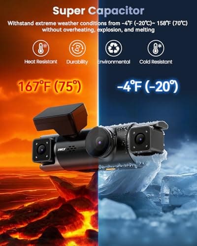 IIWEY 4 Channel Dash Cam 360° View, STARVIS 2 Front 2.7K Rear 2K Inside 1080P x2, 8IR LEDs Night Vision 3.0, PlateTag AI for Plate Clarity, 5GHz WiFi GPS, Voice Control, 24/7 Parking Mode, 128GB Card 8