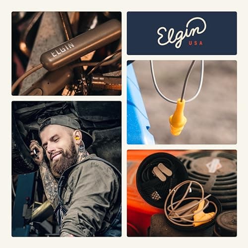 Elgin Ruckus Wireless Bluetooth Earplug Headphones, 25 dB NRR, Noise Canceling Mic, 12-Hour Battery, IP65 Sweatproof, Compliant with OSHA Hearing Safety Standards 7
