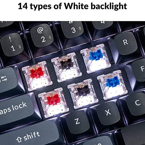 Keychron K10 Pro QMK/VIA Custom Wireless Mechanical Keyboard, Hot-Swappable Full Size 108 Keys Programmable White LED Backlit Brown Switch, Bluetooth/USB-C Wired Gaming Keyboard for Mac Windows Linux 5