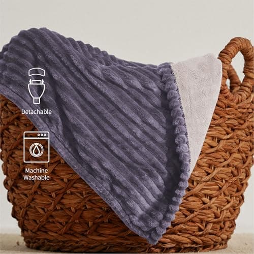 HOMISPRITE Heated Blanket Full Size 72"x84",ETL Certification- 10 Heating Levels Electric Blanket&1-10 Hour Auto Off,Heating Blanket with Dual Controller(Purple) 6