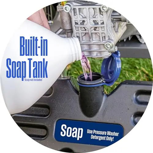 Westinghouse WPX2300e Electric Pressure Washer, 2300 Max PSI and 1.76 Max GPM, Induction Motor, Onboard Soap Tank, Spray Gun and Wand, 5 Nozzle Set, for Cars/Fences/Driveways/Homes/Patios/Furniture 8